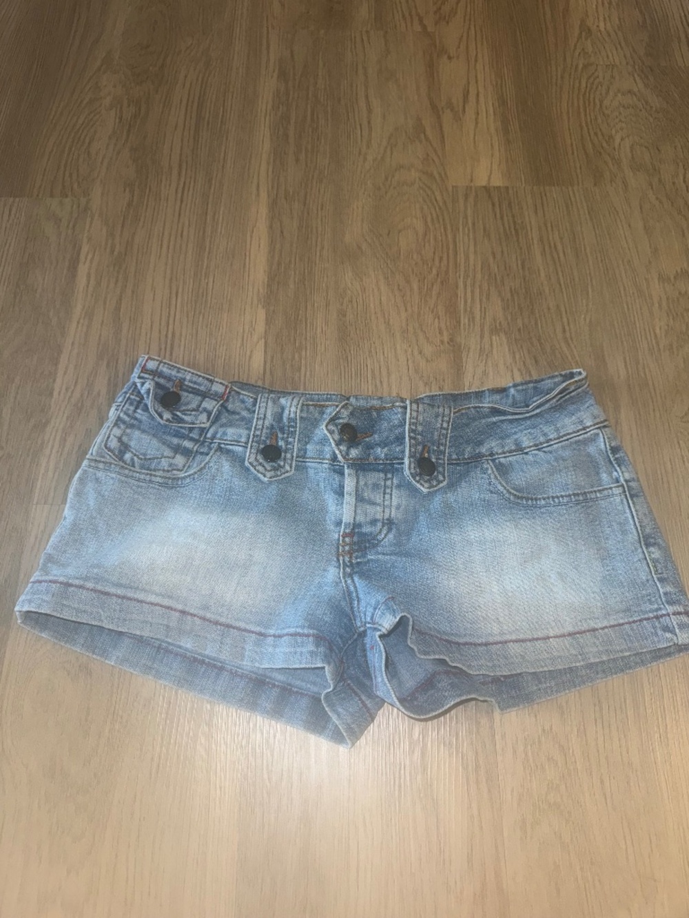 Y2K Rue21 Micro Denim Shorts Low Rise Mall Goth McBling Festival Jean Shorts